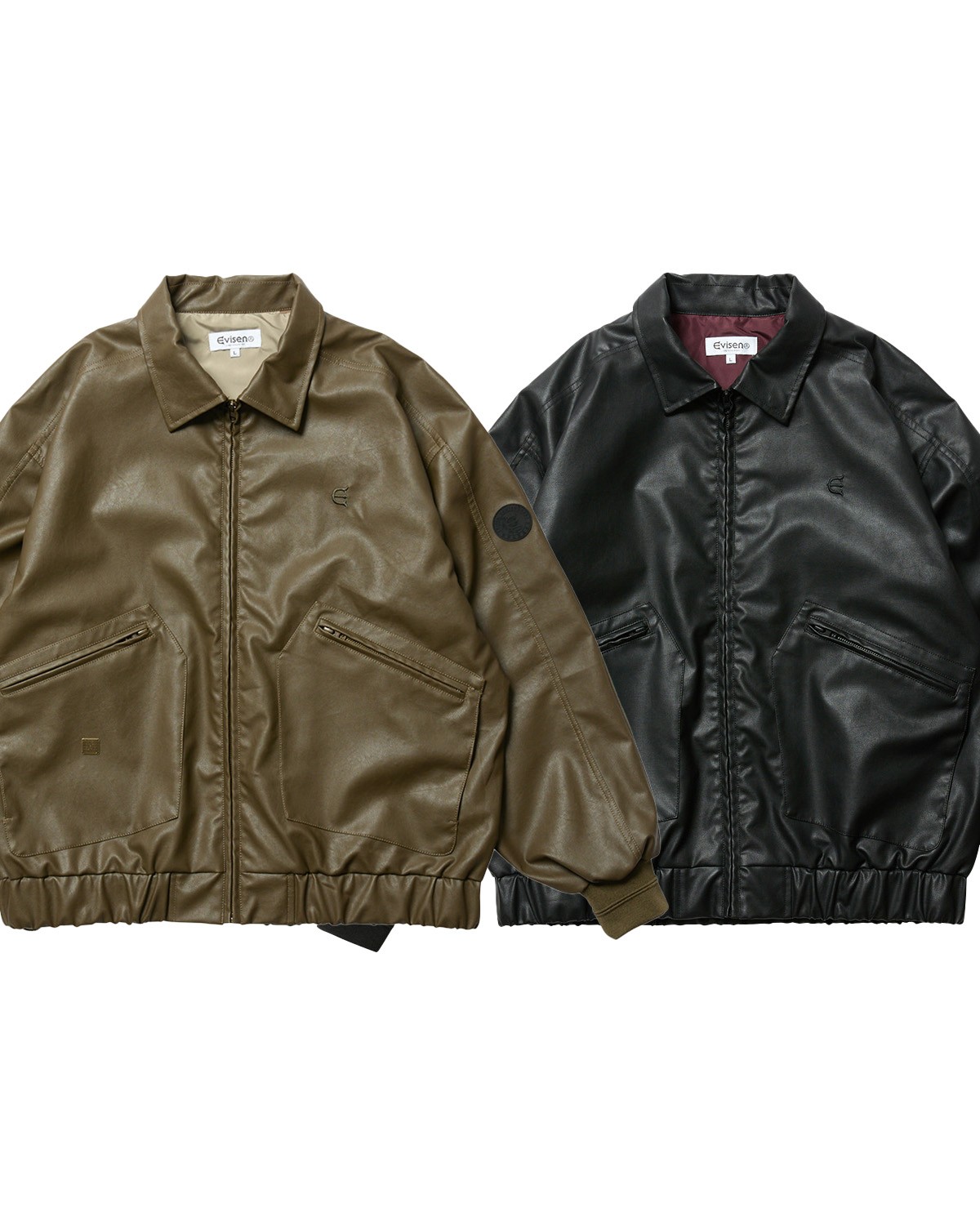 EVISEN SKATEBOARDS POSTMAN FAUX LEATHER JACKET