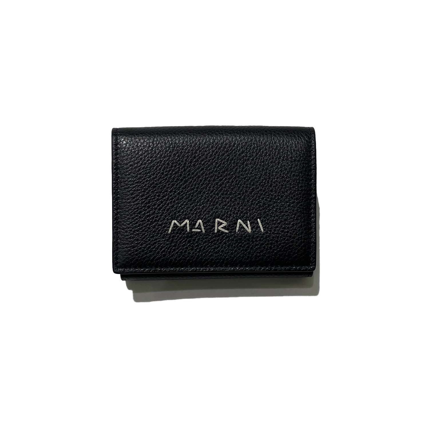 MARNI BROWN LEATHER TRIFOLD WALLET