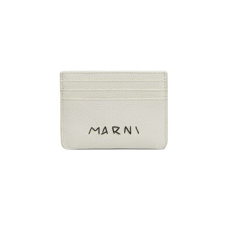 MARNI WHITE LEATHER CARDHOLDER
