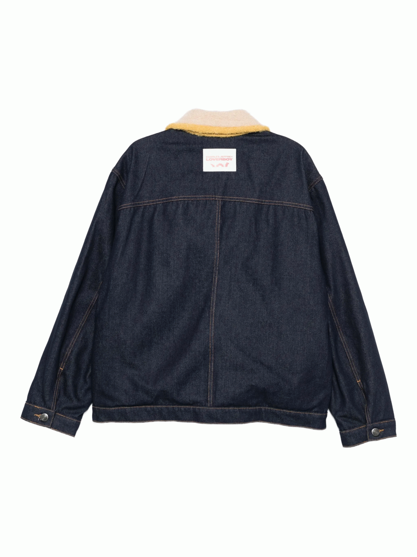 Charles jeffrey Loverboy DENIM JACKET WITH KNITTED COLLAR