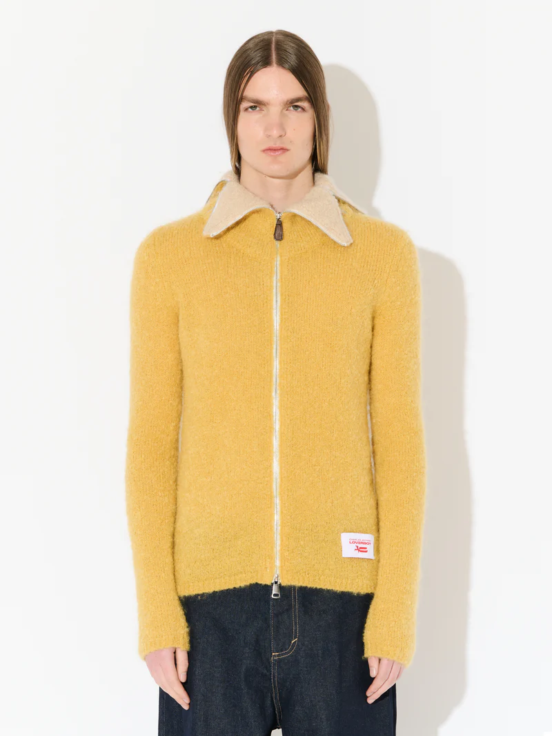 Charles jeffrey LoverboyMOHAIR BANANA ZIP JUMPER
