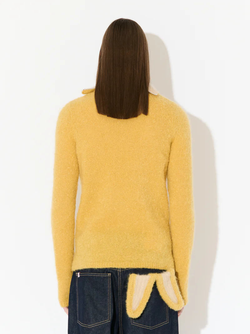 Charles jeffrey LoverboyMOHAIR BANANA ZIP JUMPER