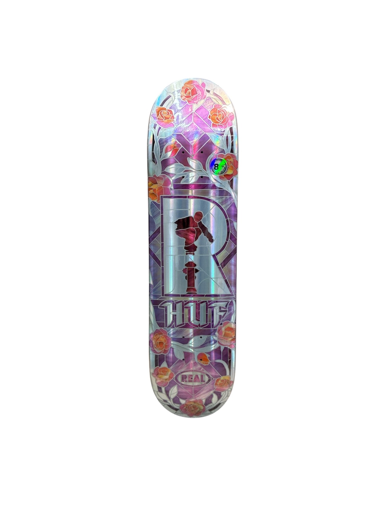 REAL SKATEBOARDS "HUF" HOLOGRAPHIC 8.06