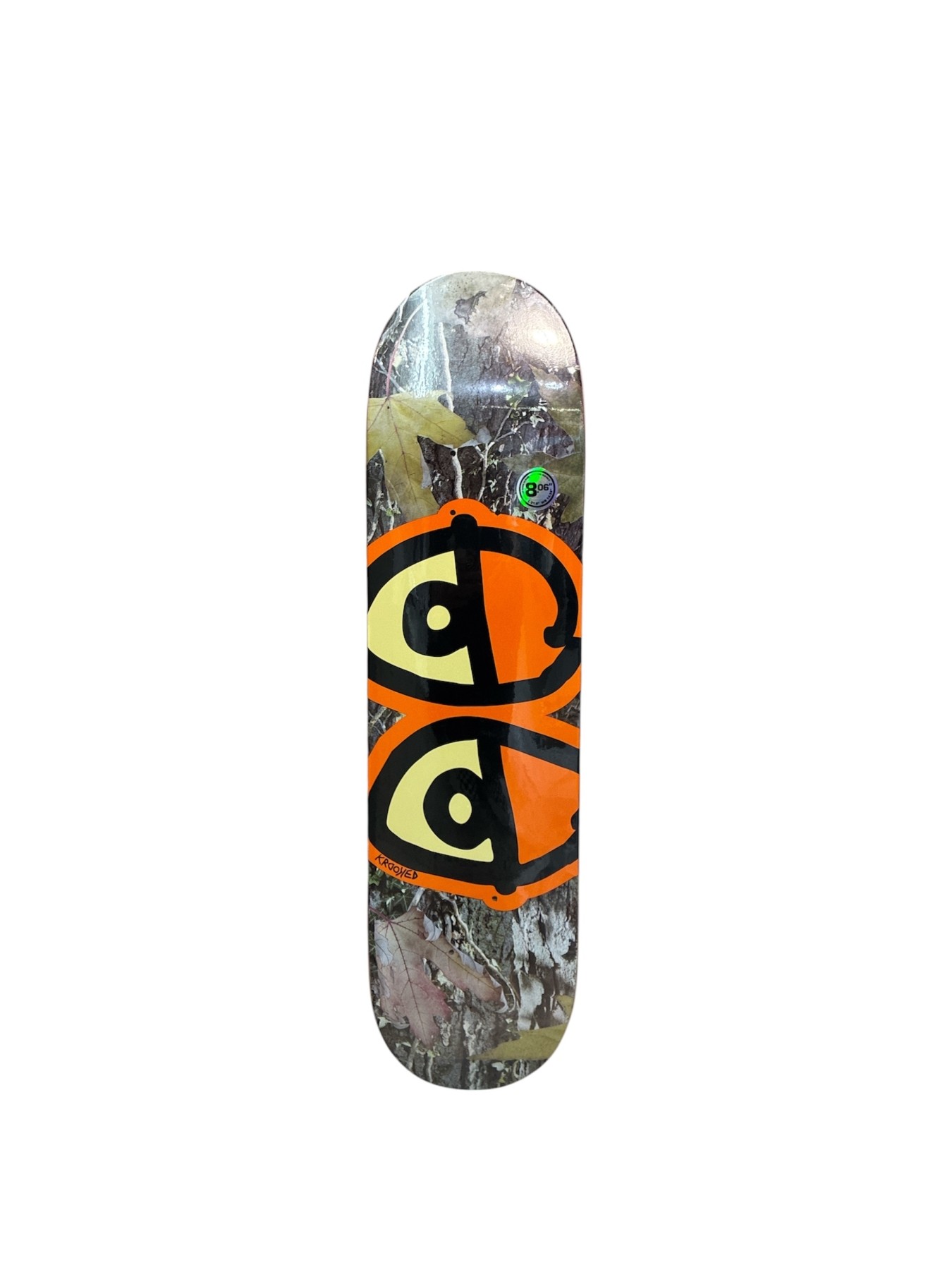 KROOKED SKATEBOARDS TEAM EYES CAMO 8.06