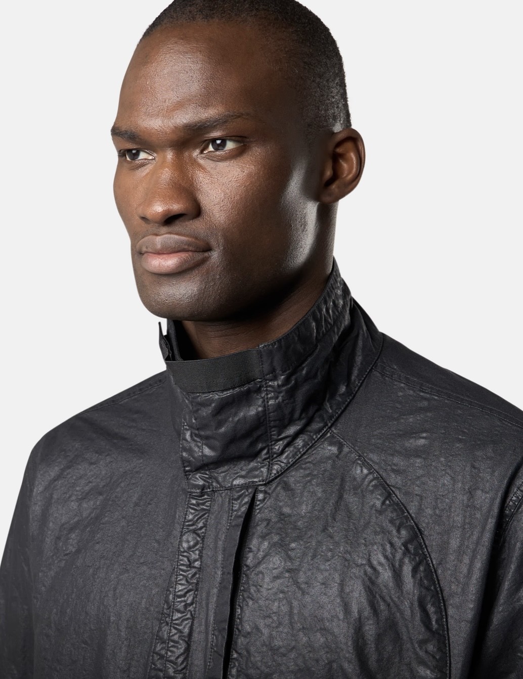 STONE ISLAND ORGANIC LOOK NYLON PANAMA-TC SS SHIRT