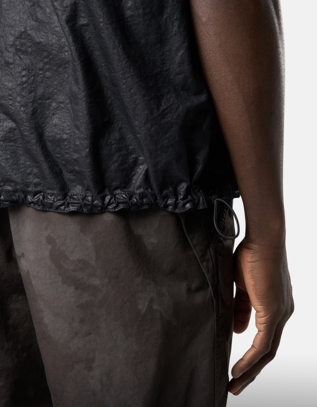 STONE ISLAND ORGANIC LOOK NYLON PANAMA-TC SS SHIRT