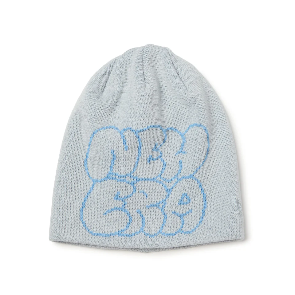 NEW ERA ベーシック ビーニー Cool Max Hollow Logo ジャガードロゴ ライトグレー