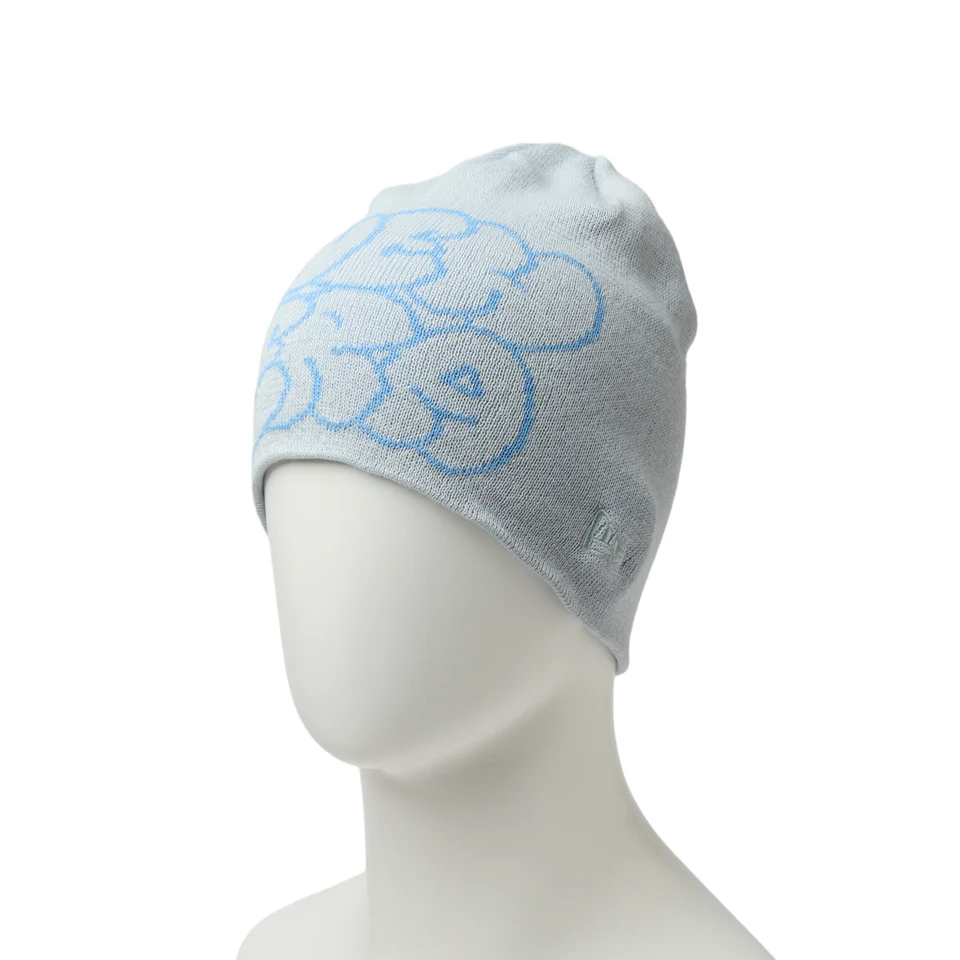 NEW ERA ベーシック ビーニー Cool Max Hollow Logo ジャガードロゴ ライトグレー