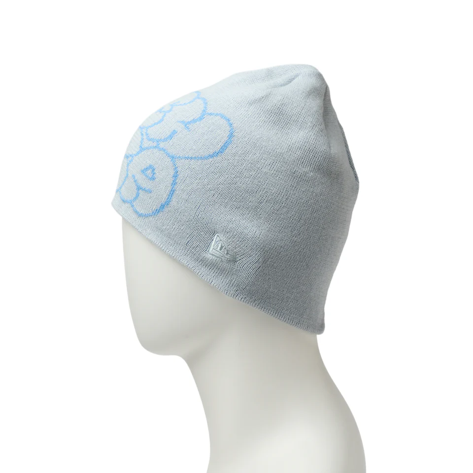 NEW ERA ベーシック ビーニー Cool Max Hollow Logo ジャガードロゴ ライトグレー