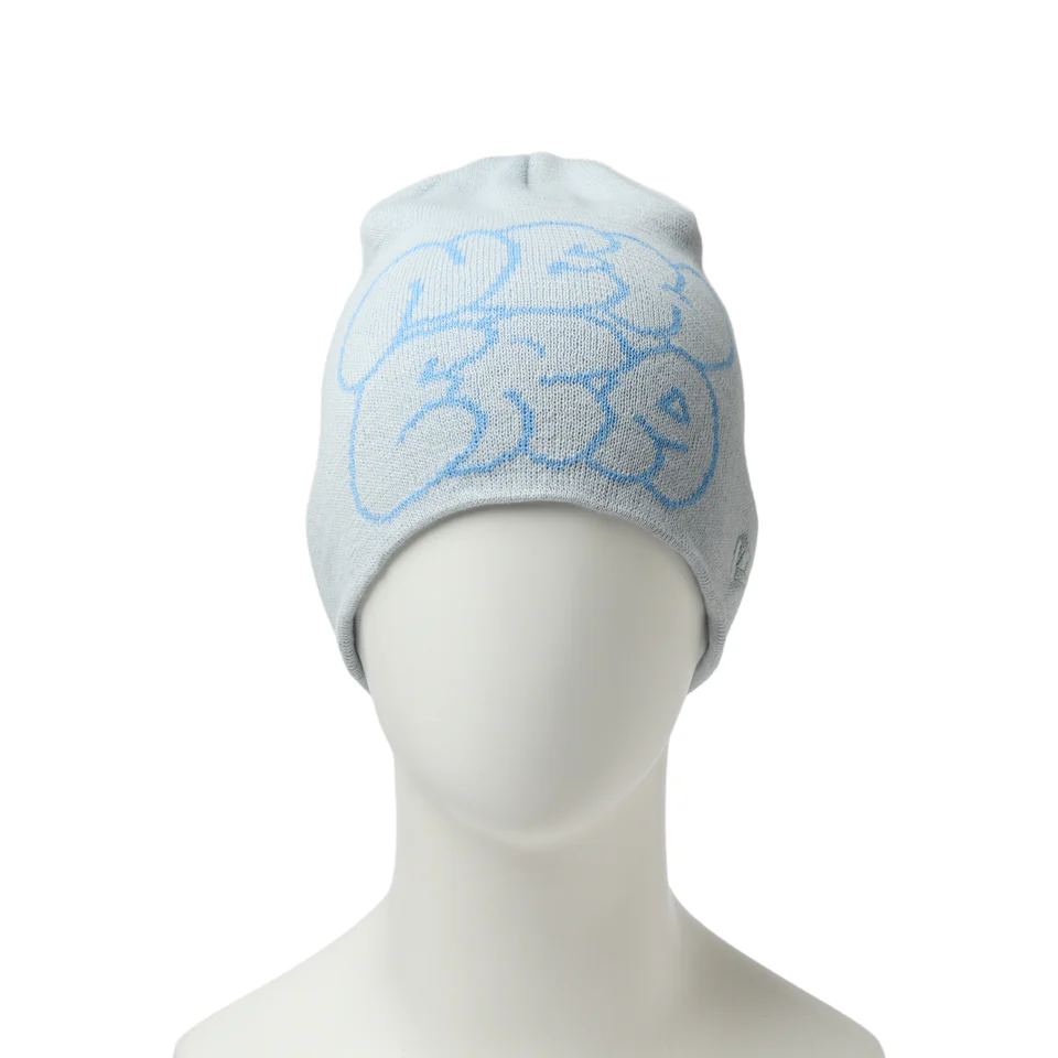 NEW ERA ベーシック ビーニー Cool Max Hollow Logo ジャガードロゴ ライトグレー