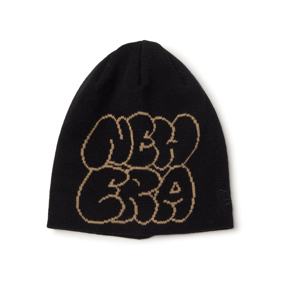 NEW ERA ベーシック ビーニー Cool Max Hollow Logo ジャガードロゴ ブラック