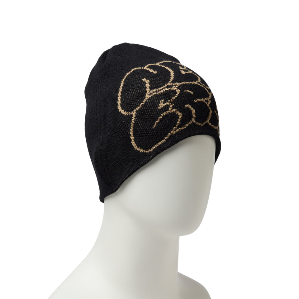 NEW ERA ベーシック ビーニー Cool Max Hollow Logo ジャガードロゴ ブラック