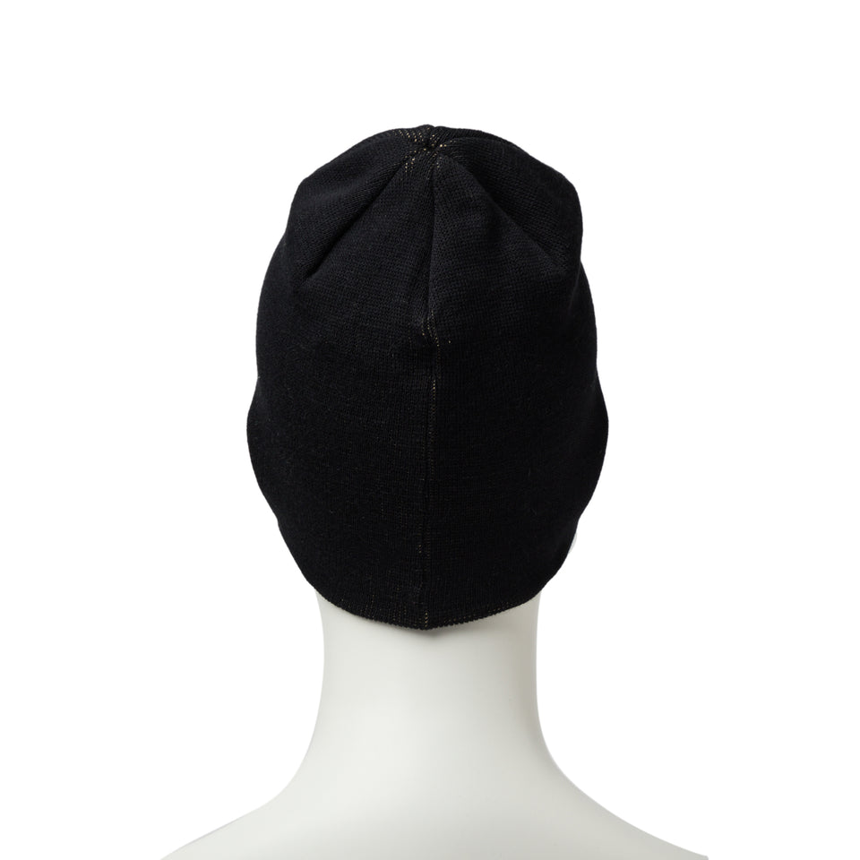 NEW ERA ベーシック ビーニー Cool Max Hollow Logo ジャガードロゴ ブラック
