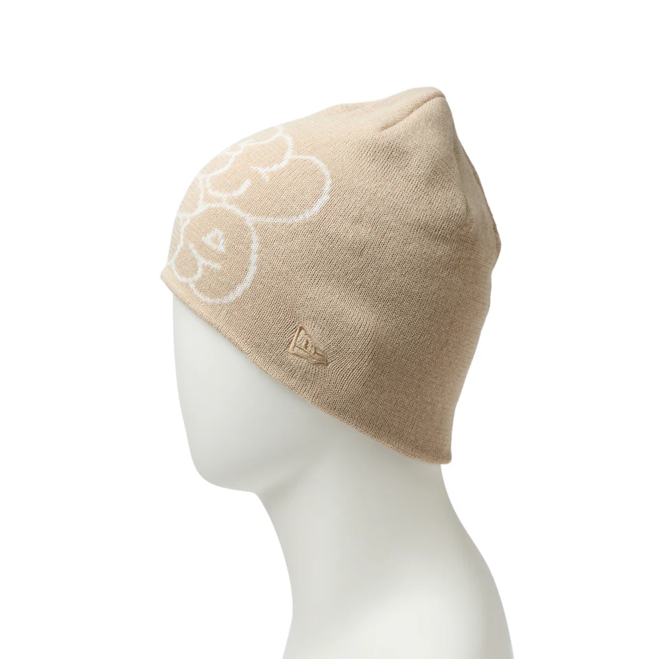 NEW ERA ベーシック ビーニー Cool Max Hollow Logo ジャガードロゴ ベージュ