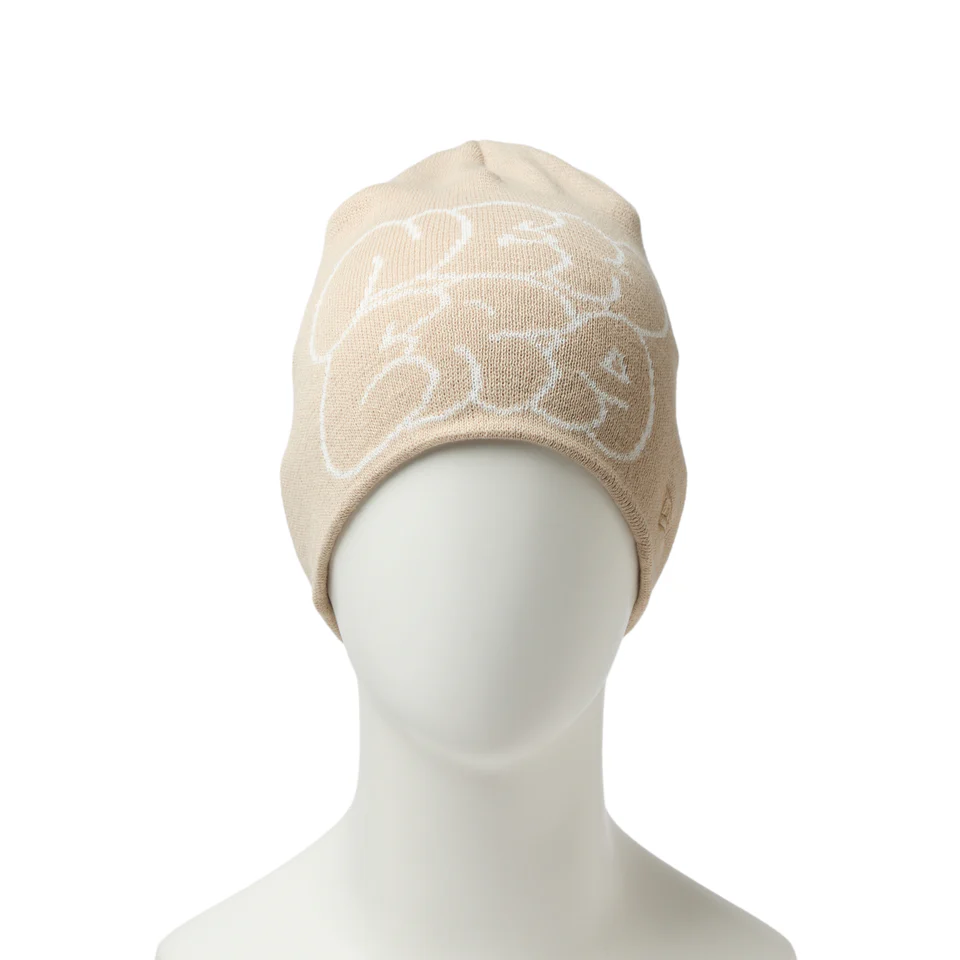 NEW ERA ベーシック ビーニー Cool Max Hollow Logo ジャガードロゴ ベージュ
