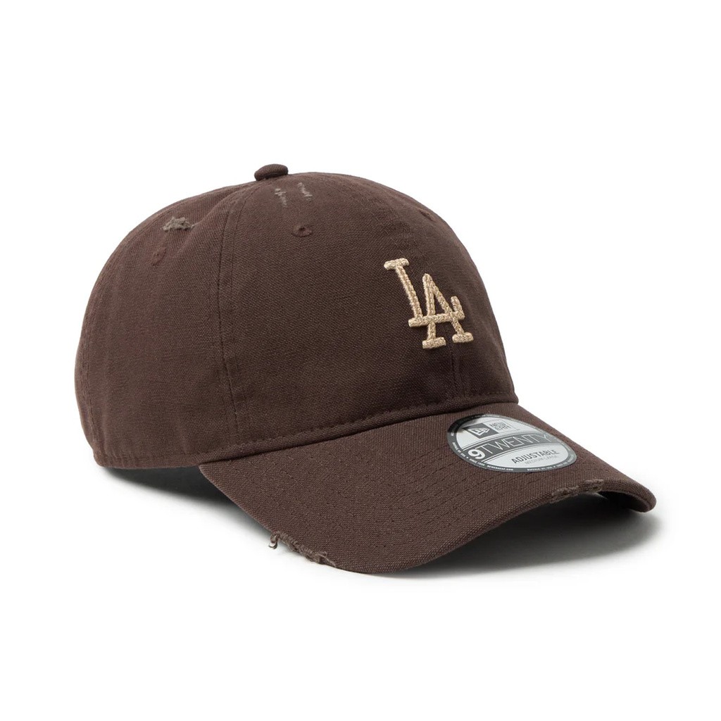 NEW ERA 9TWENTY ロサンゼルス・ドジャース クーパーズタウン Damaged Duck Canvas ブラウンスエード