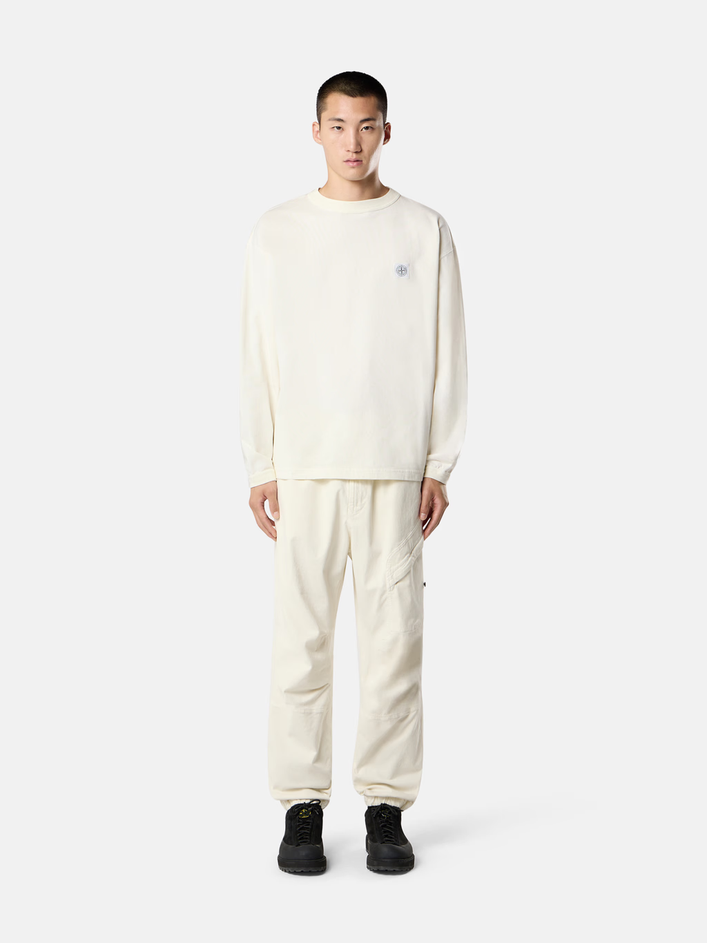 STONE ISLAND COMBED ORGANIC COTTON JERSEY LST