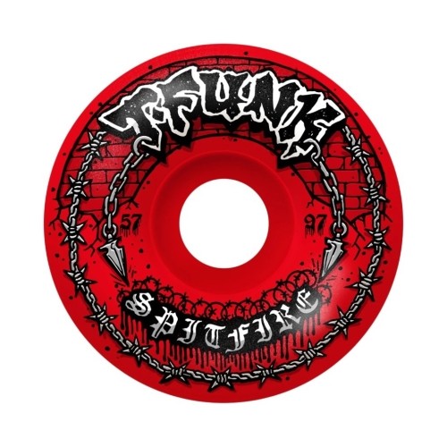 SPITFIRE F4 97A T-FUNK RAW RF RED wheel 57mm