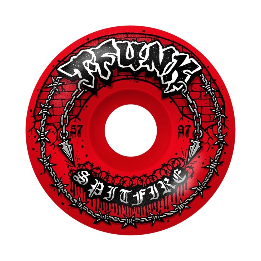 SPITFIRE F4 97A T-FUNK RAW RF RED wheel 57mm