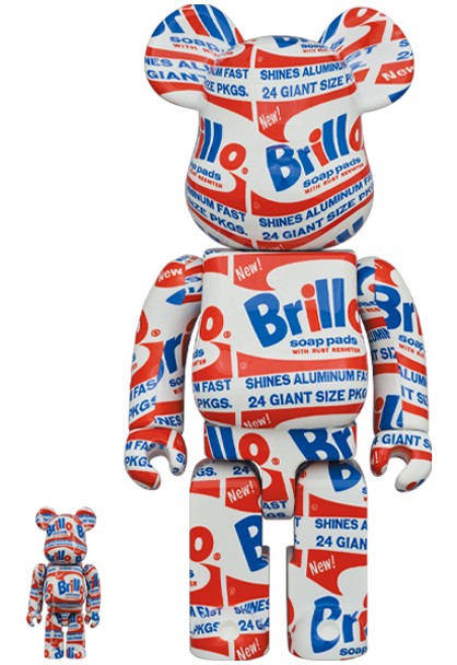 BE@RBRICK ANDY WARHOL "BRILLO" 100% & 400%