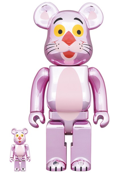 BE@RBRICK PINK PANTHER CHROME VER.100% & 400%