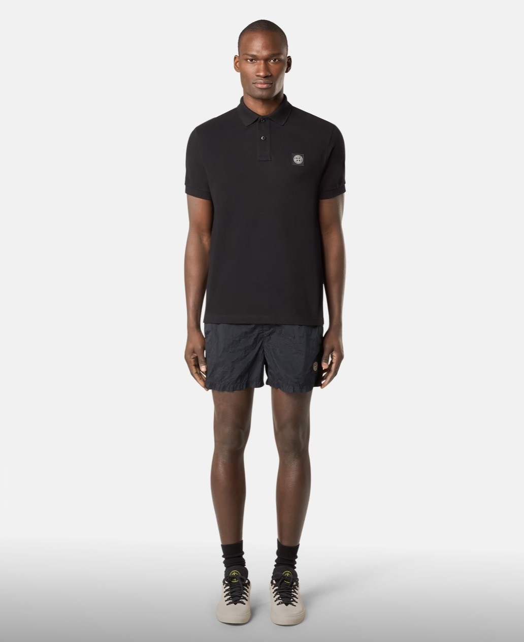 STONE ISLAND ORGANIC COTTON ELASTANE PIQUÉ