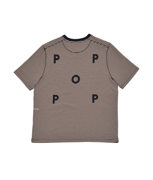 POP TRADING COMPANY STRIPE LOGO T-SHIRT