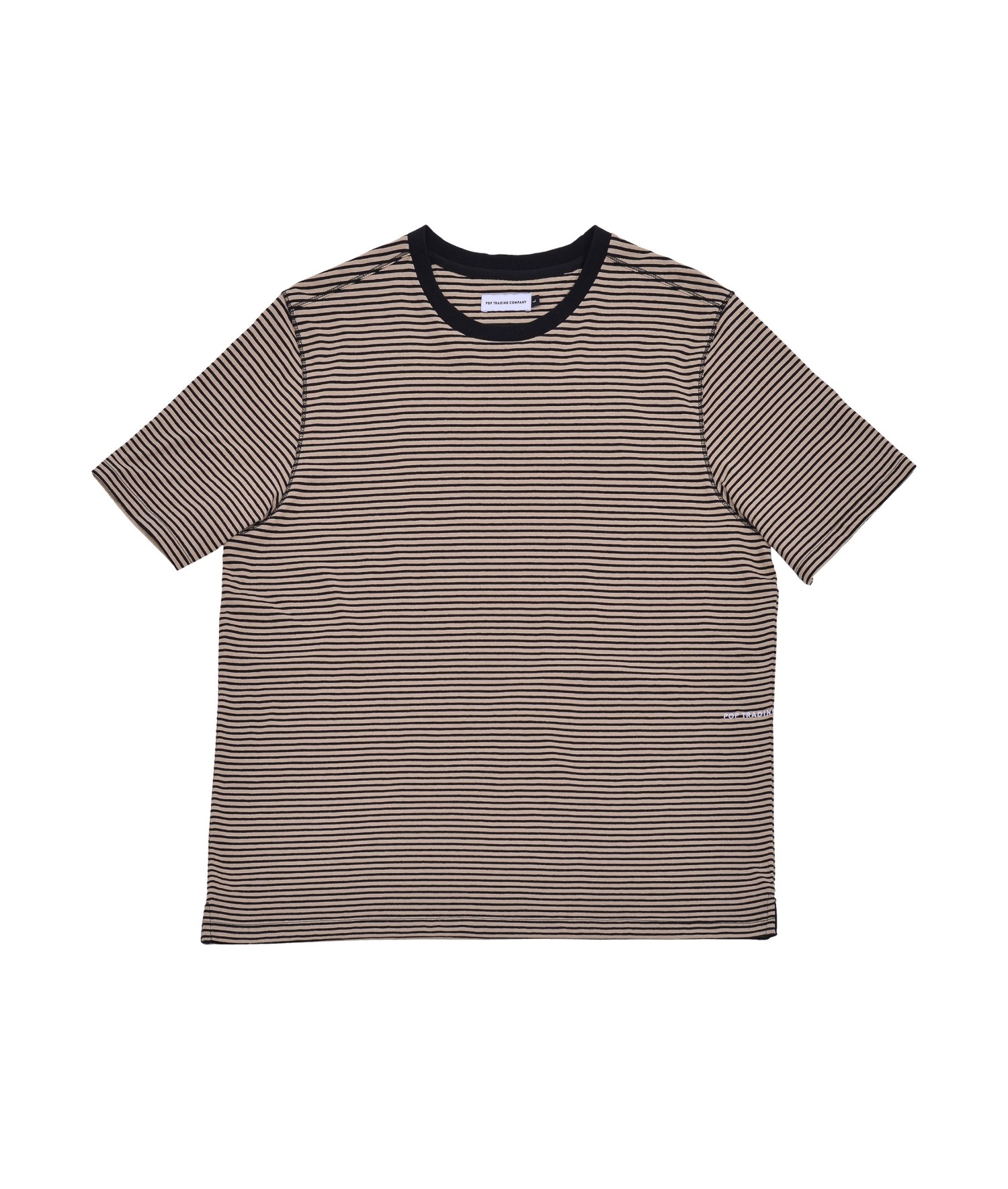 POP TRADING COMPANY STRIPE LOGO T-SHIRT