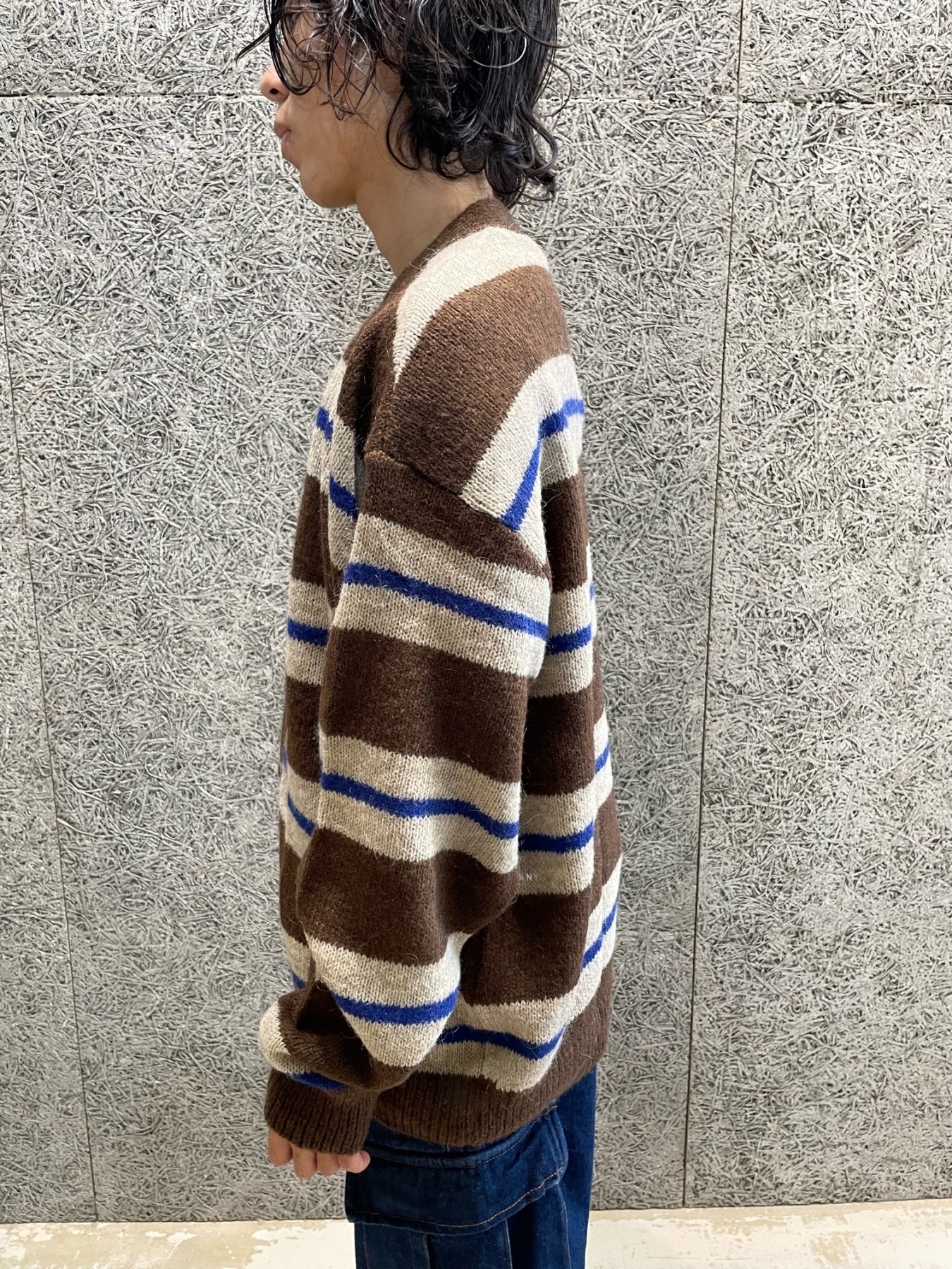 POP TRADING COMPANY STRIPED CARDIGAN