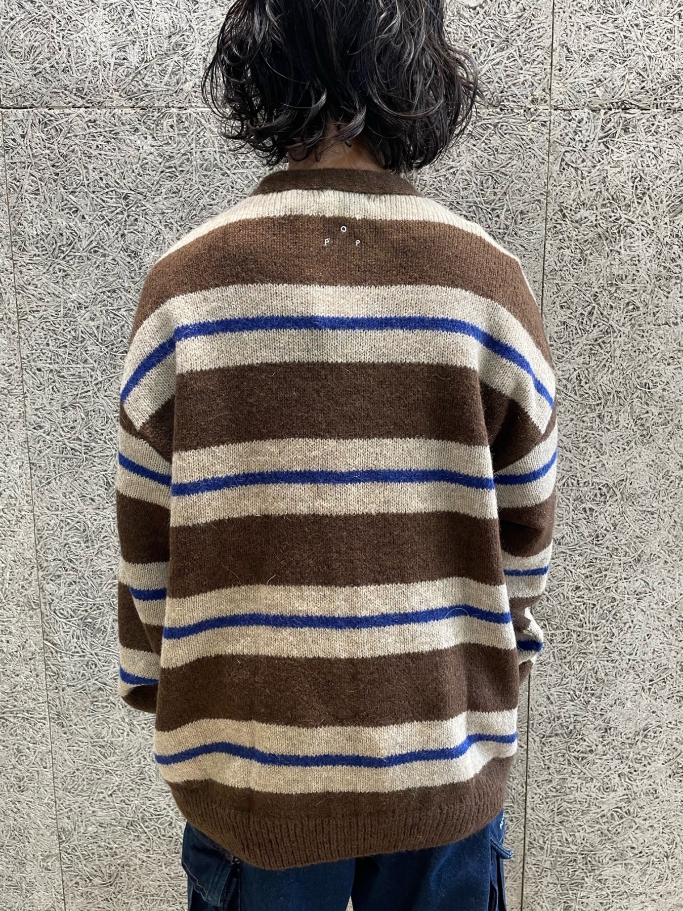 POP TRADING COMPANY STRIPED CARDIGAN