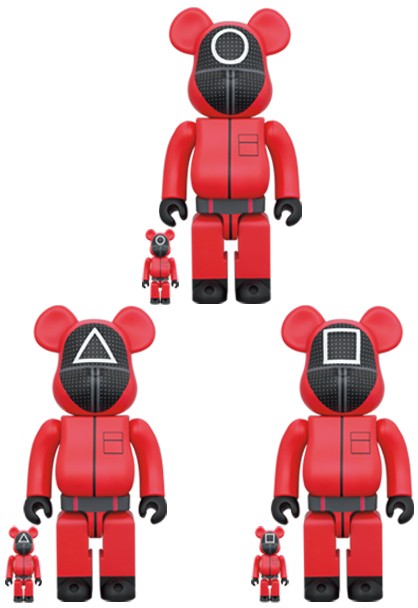 BE@RBRICK SQUID GAME(イカゲーム) GUARD "○/△/□" 100% & 400%