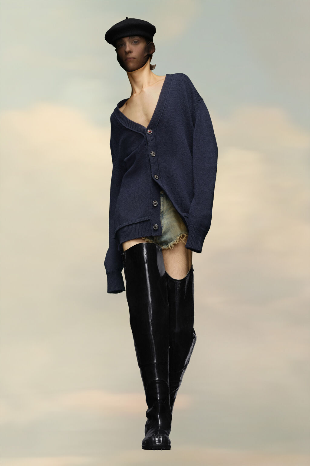 Maison Margiela Elbow patch cardigan