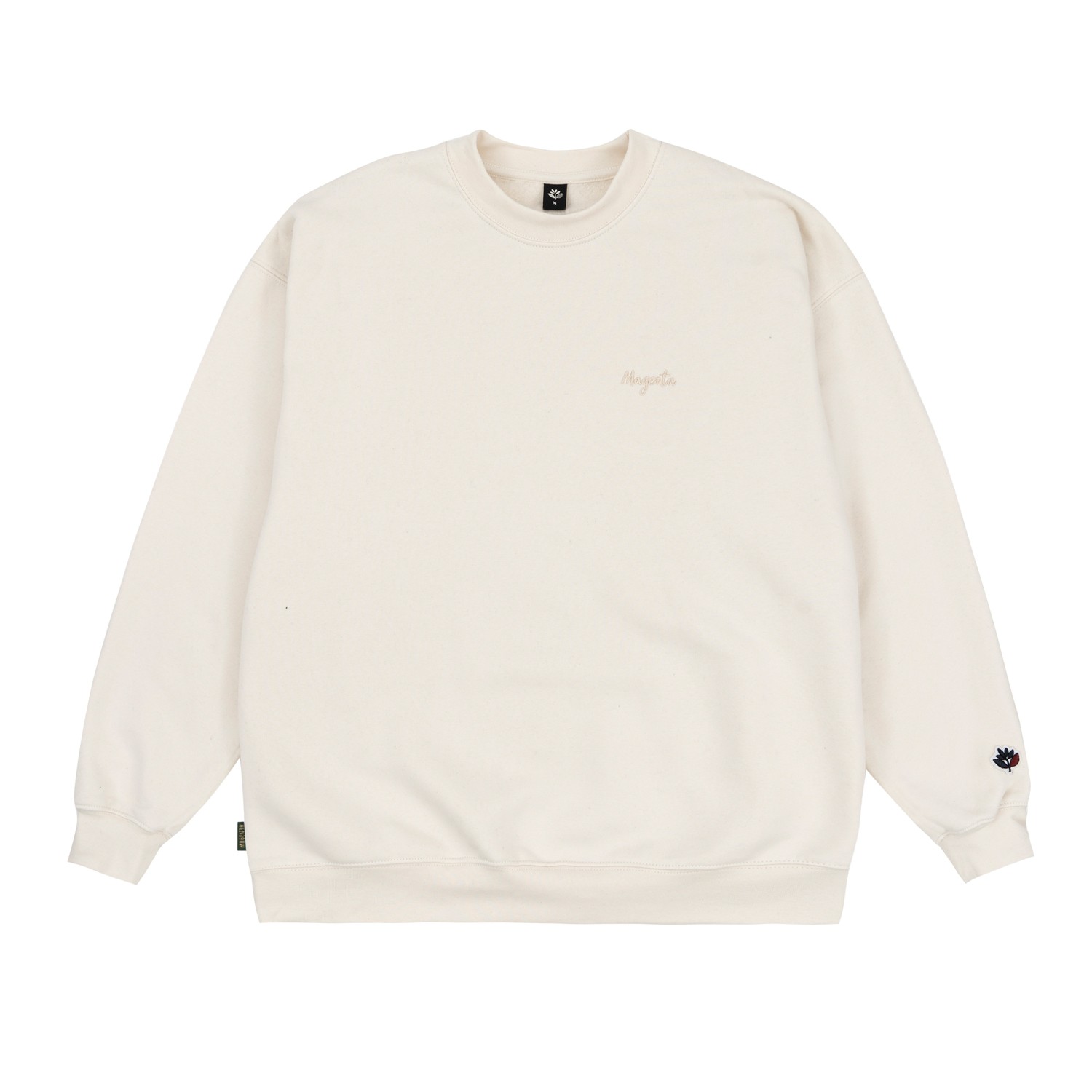 MAGENTA SKATEBOARDS SCRIPT CREWNECK NATURAL