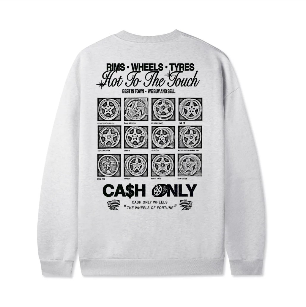 CASH ONLY WHEELS CREWNECK SWEATSHIRT