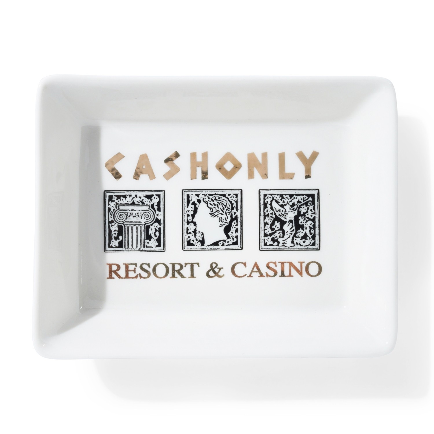 CASH ONLY HIGH ROLLERS CERAMIC TRAY