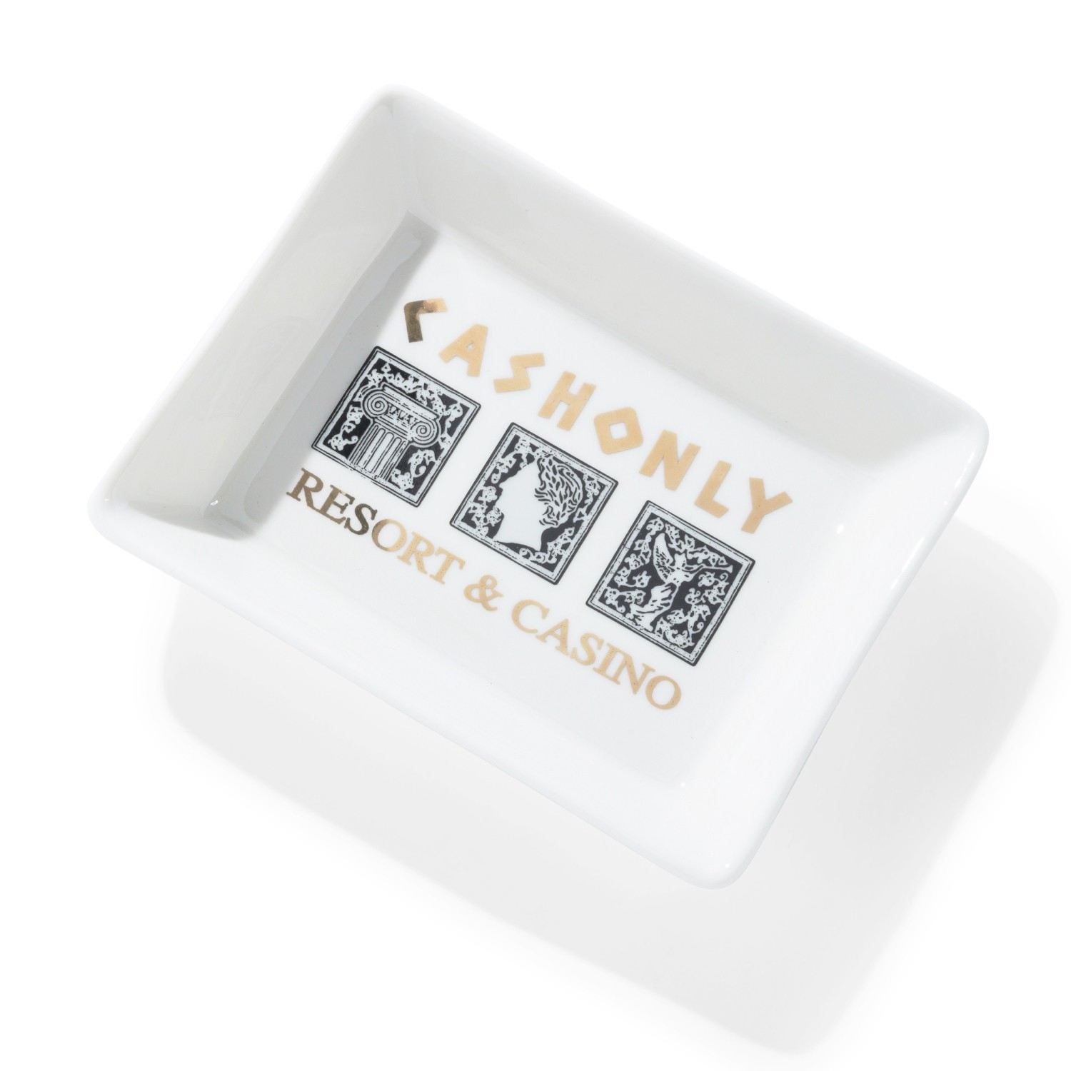 CASH ONLY HIGH ROLLERS CERAMIC TRAY