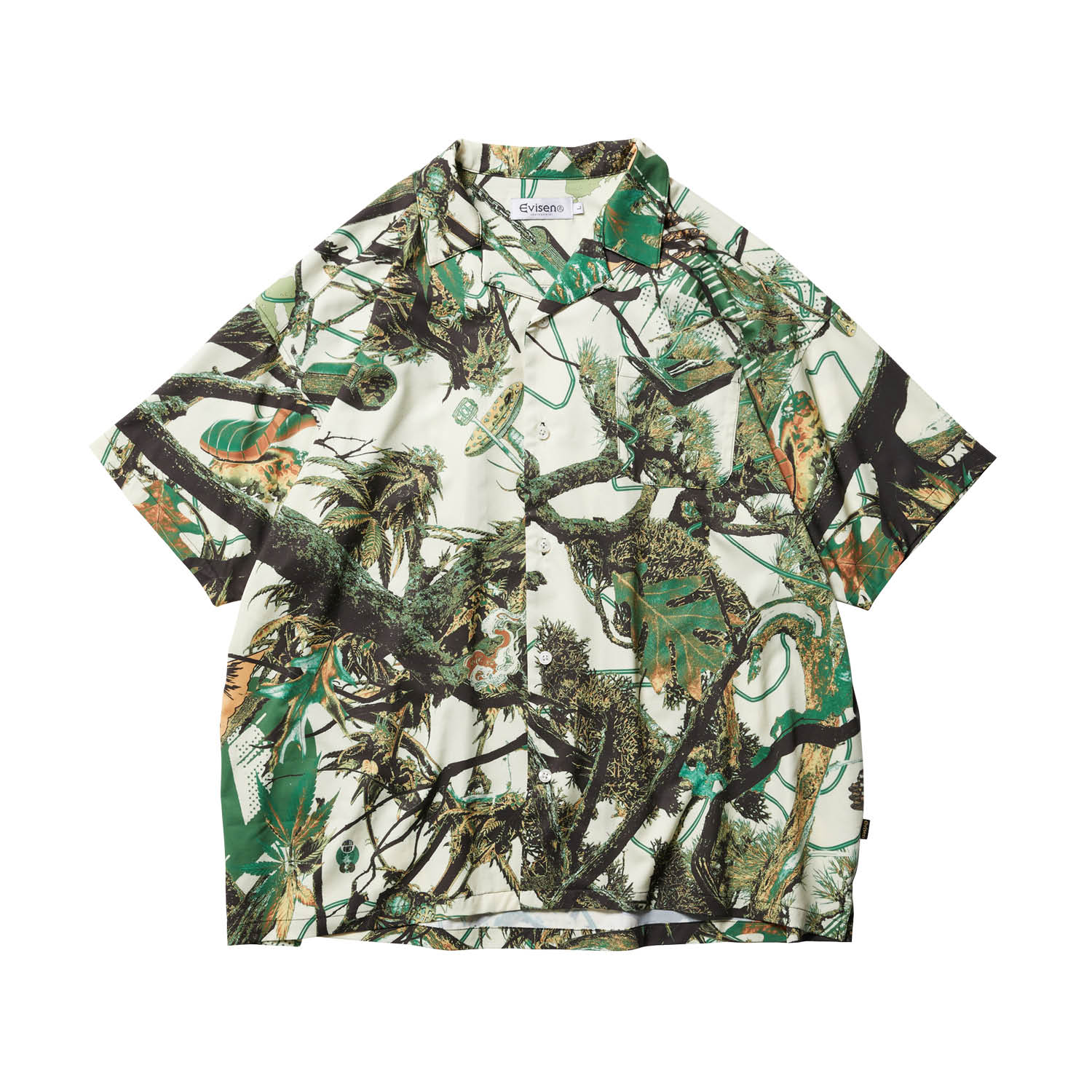 EVISEN SKATEBOARDS PINE TREE CAMO SHIRT