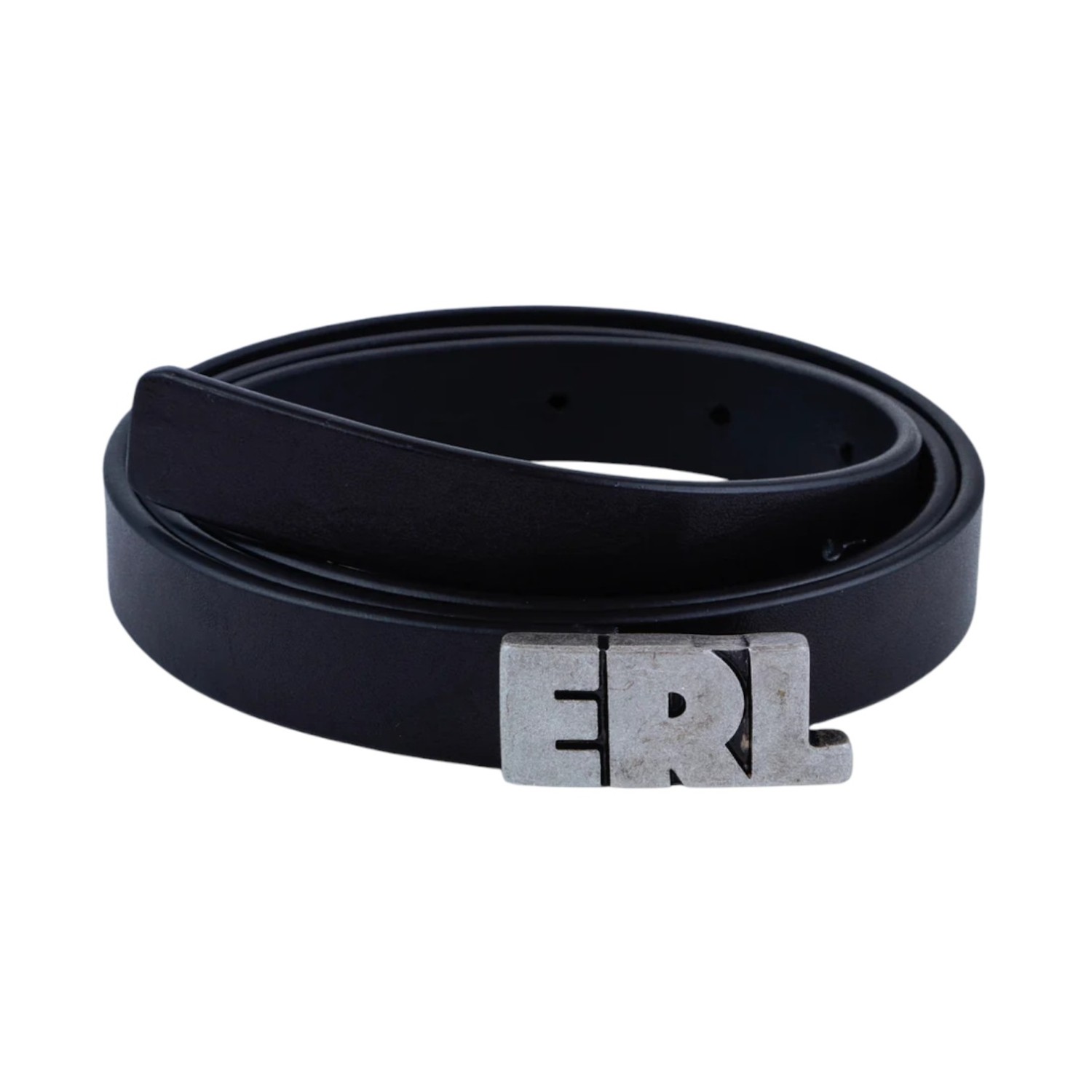 ERL LOGO SKINNY LEATHER BELT