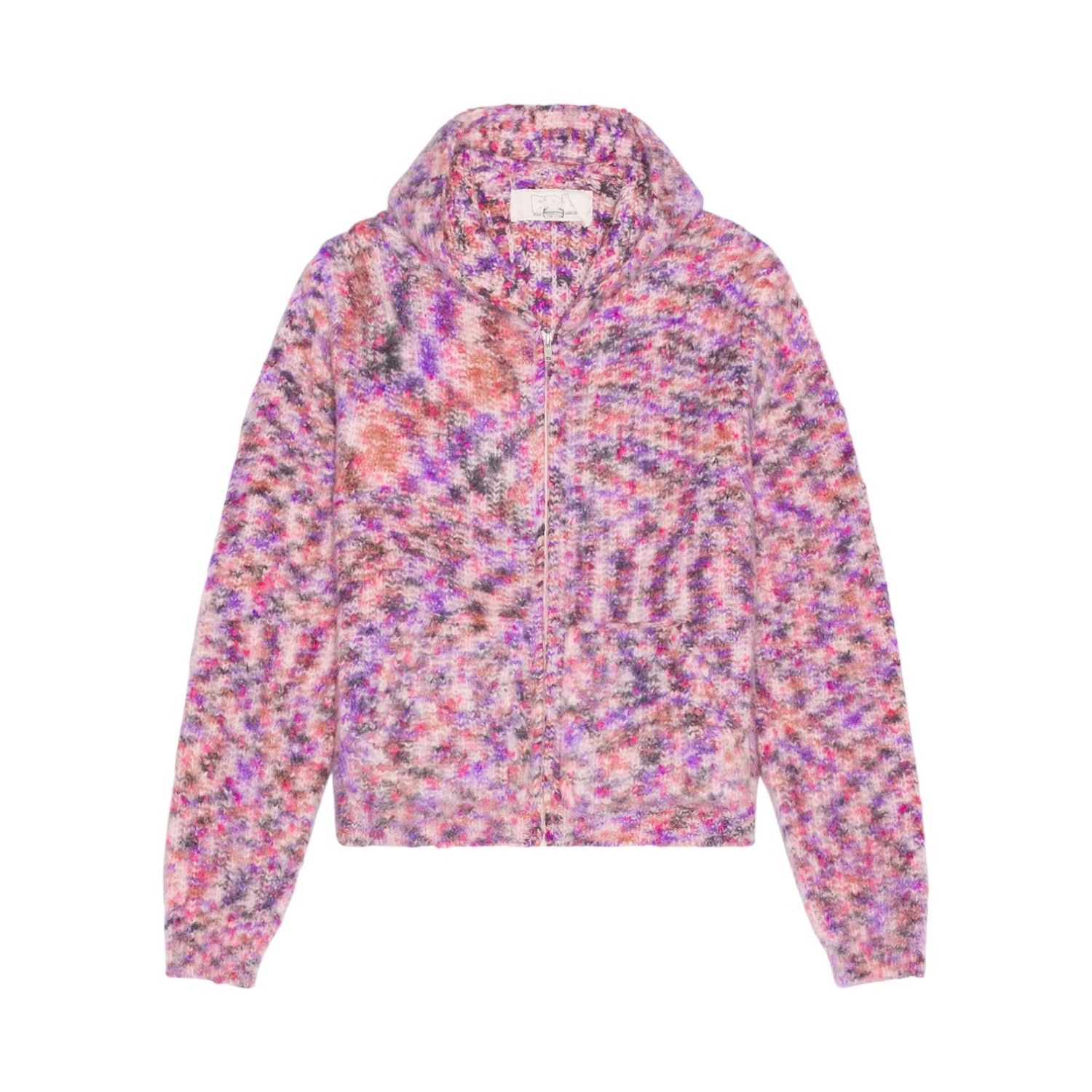 ERL ZIPPED WOOL MOHAIR HOODIE