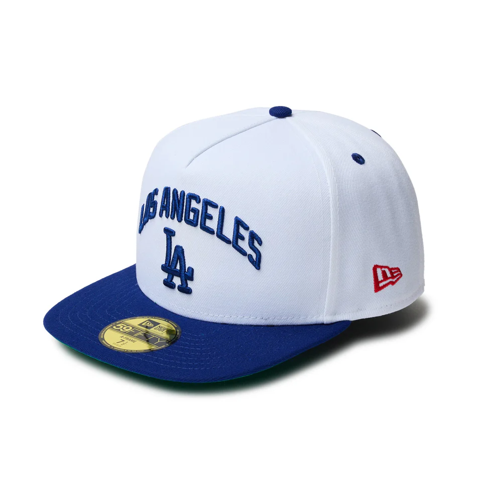 NEW ERA 59FIFTY A-Frame Dodgers Pack ロサンゼルス・ドジャース ホワイト ダークロイヤルバイザー