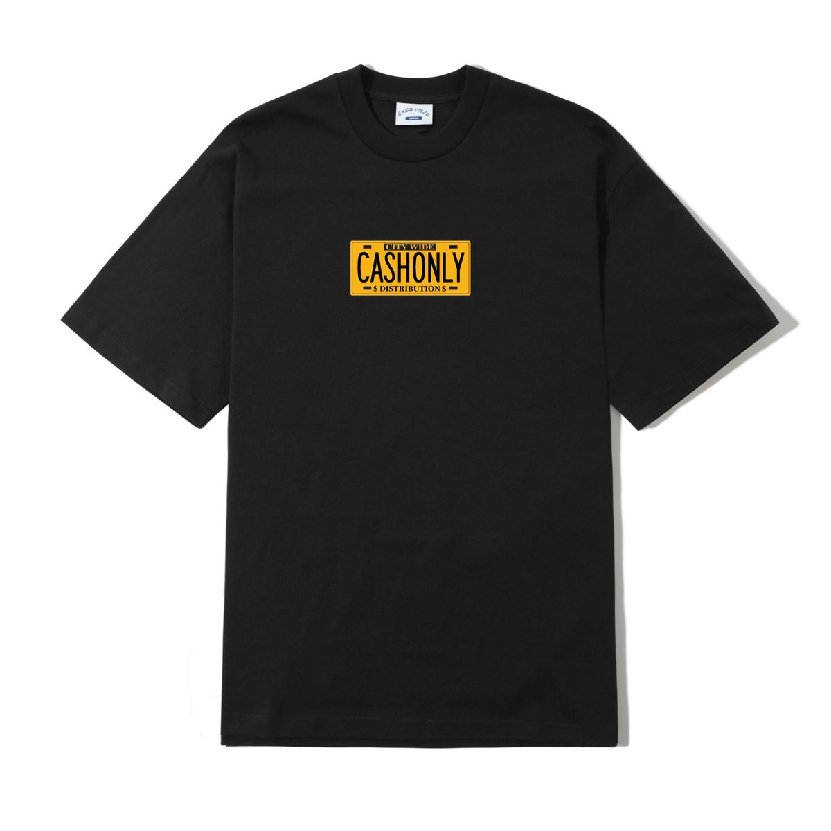 CASH ONLY LICENSE PLATE TEE