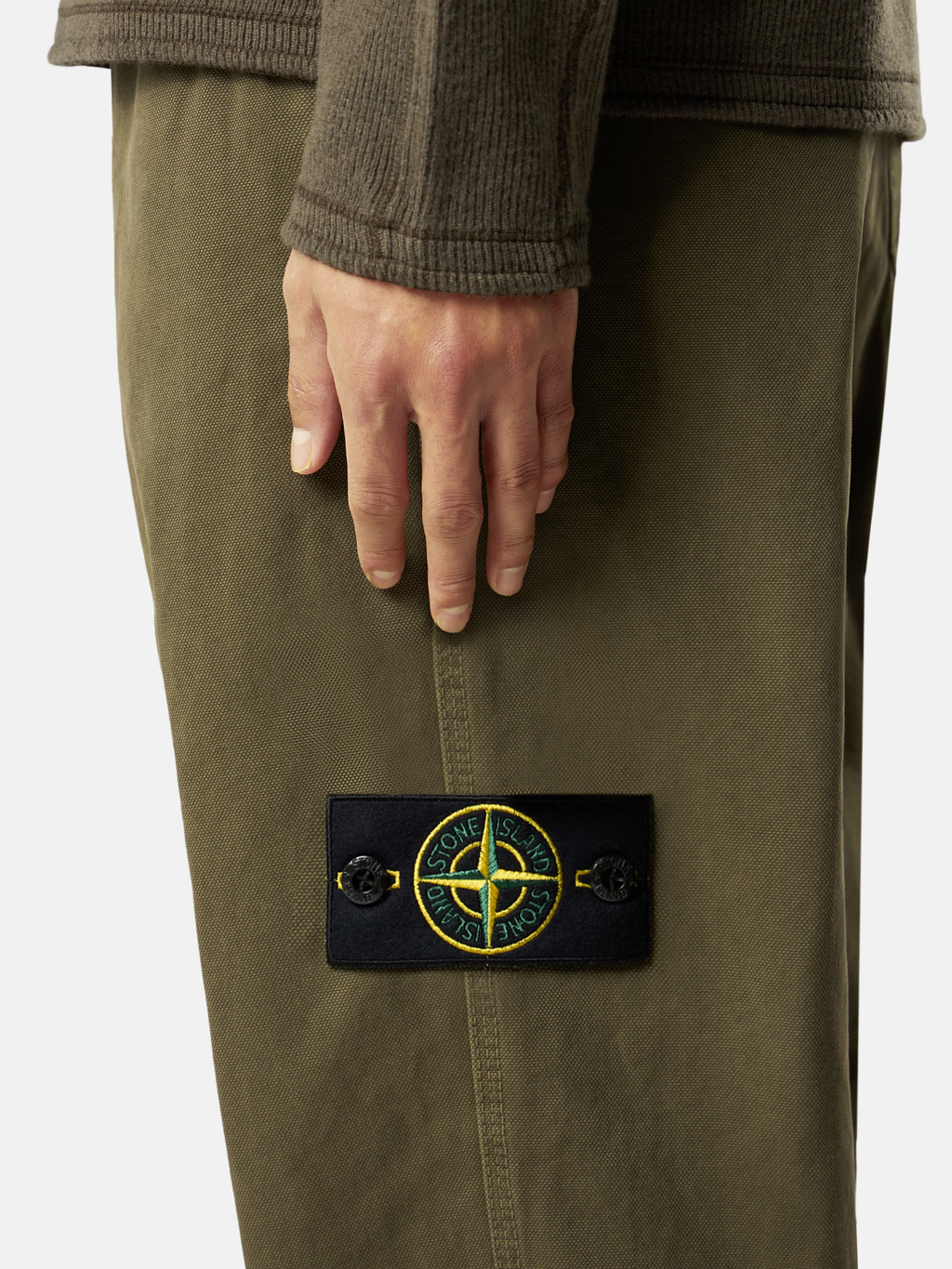STONE ISLAND ORGANIC PANAMA COTTON 'OLD' EFFECT PANTS