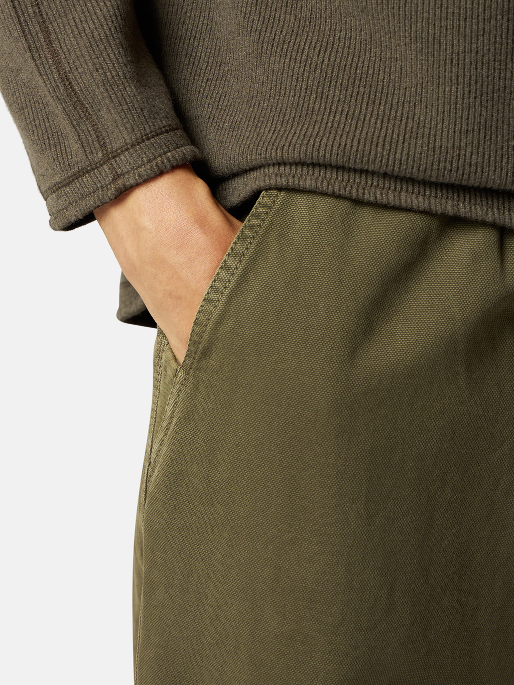 STONE ISLAND ORGANIC PANAMA COTTON 'OLD' EFFECT PANTS