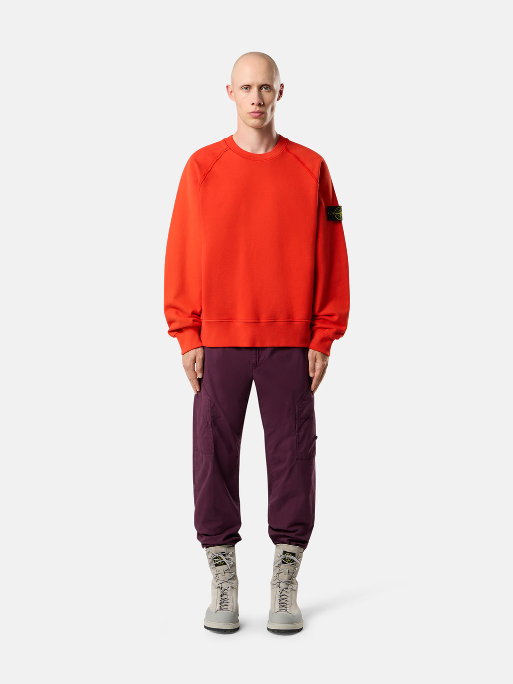 STONE ISLAND BRUSHED ORGANIC COTTON FLEECE