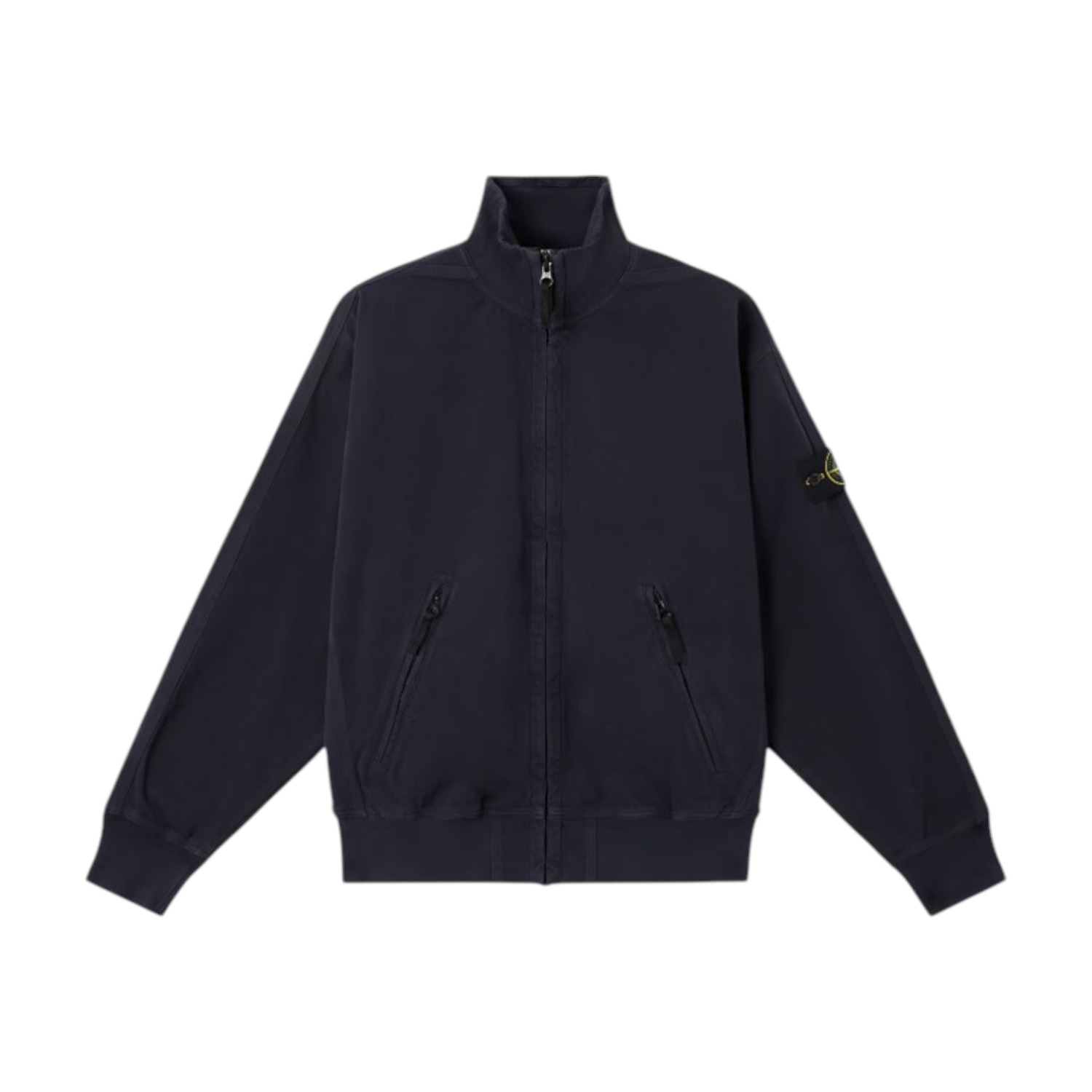 STONE ISLAND ORGANIC PANAMA COTTON 'OLD' EFFECT ZIP TRACK JACKET