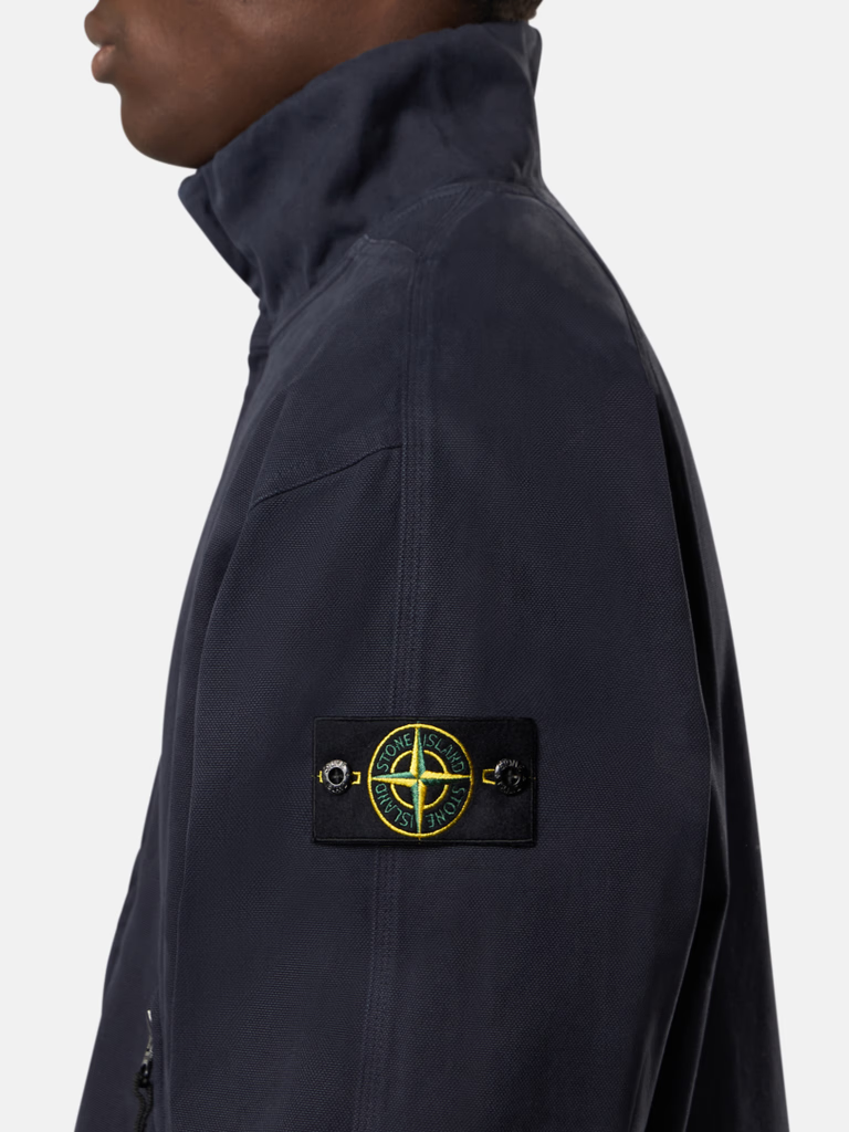 STONE ISLAND ORGANIC PANAMA COTTON 'OLD' EFFECT ZIP TRACK JACKET