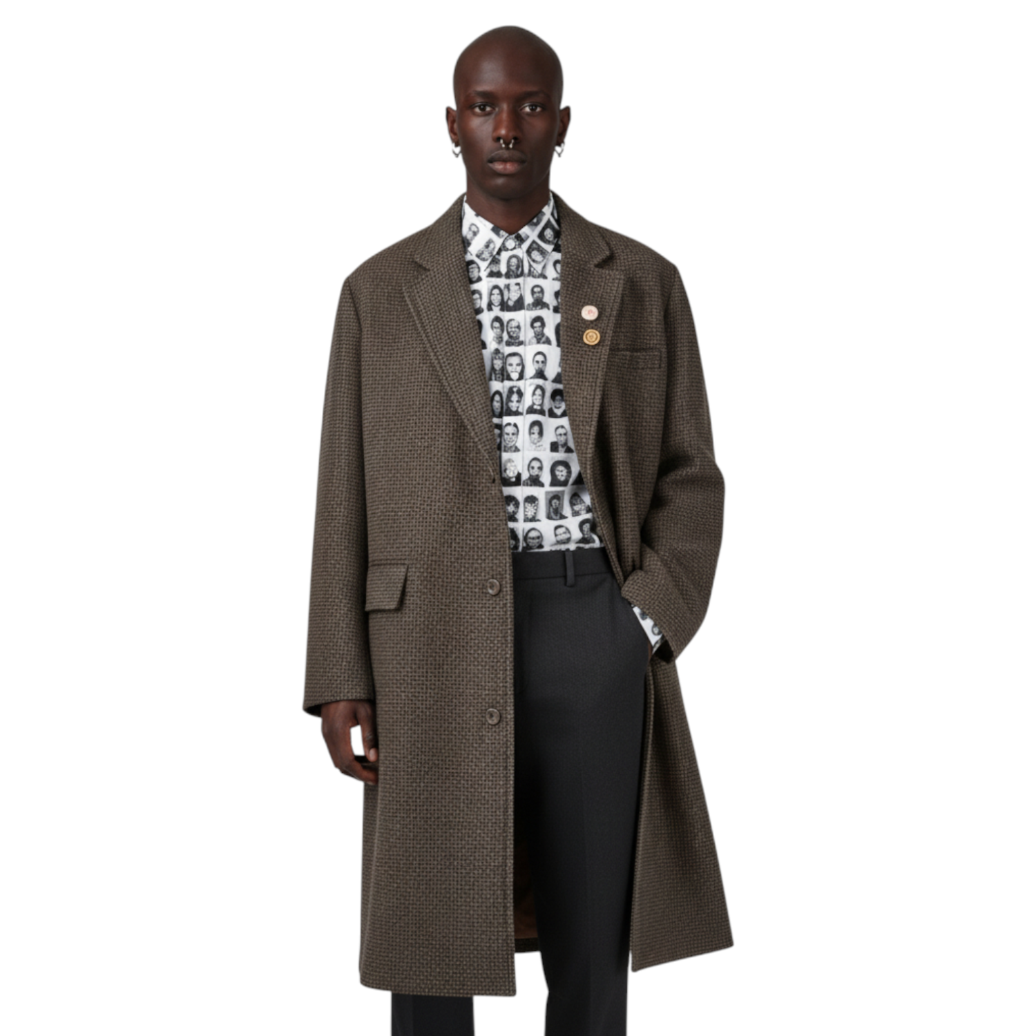 MARTIN ROSE HALF&HALF OVERCOAT