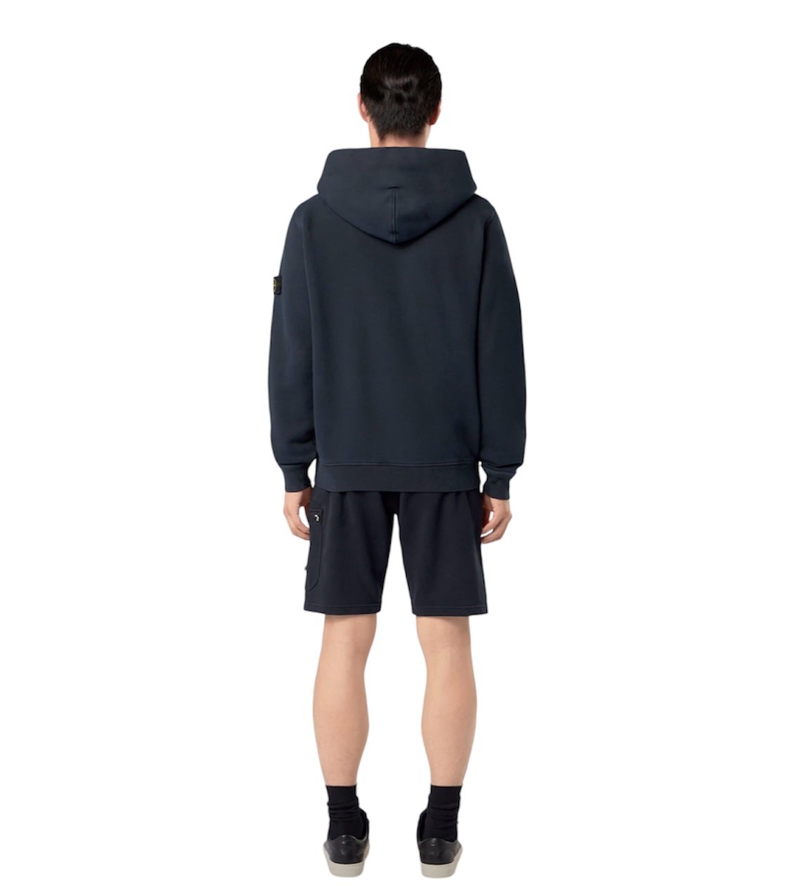 STONE ISLAND ORGANIC COTTON DIAGONAL FLEECE 'OLD' EFFECT