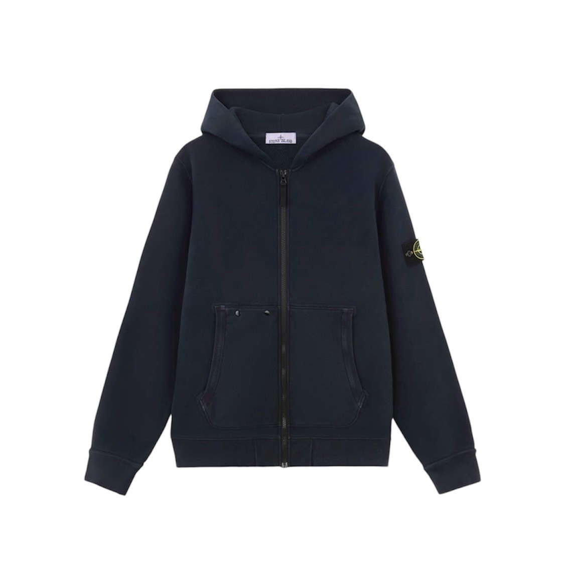 STONE ISLAND ORGANIC COTTON DIAGONAL FLEECE 'OLD' EFFECT