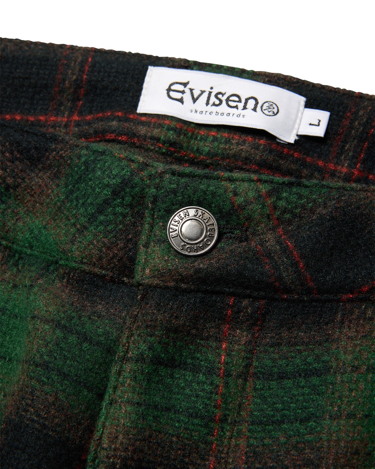 EVISEN SKATEBOARDS CHECK WOOL PAINTER PANTS
